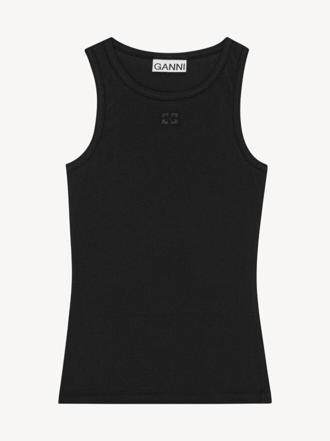 Ganni - RIB TANK TOP SORT