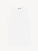 Ganni - RIB TANK TOP HVID