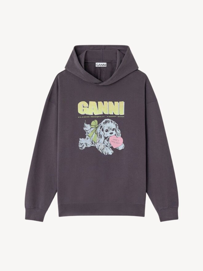 Ganni - HÆTTETRØJE MED PRINT