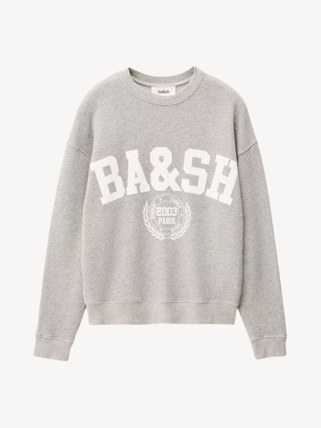 BA&SH - BENJAMIN SWEATSHIRT GRISCHINE