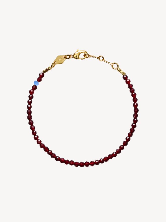 Anni Lu - TAN LINE ARMBÅND BURGUNDY