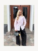 Ganni - STRIBET OVERSIZE SKJORTE