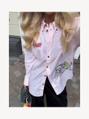 Ganni - STRIBET OVERSIZE SKJORTE