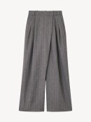 Ganni - Gråstribede bukser med krydsdetalje Ganni - Gråstribede bukser med krydsdetalje