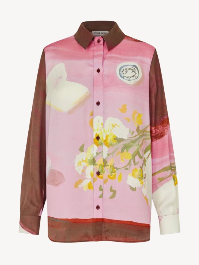 Stine Goya - LANGÆRMET SKJORTE MED PRINT