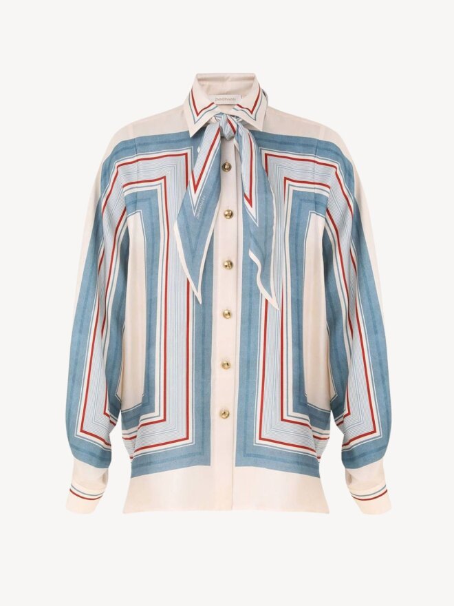 Zimmermann - LØS SKJORTE MED BINDEBÅND