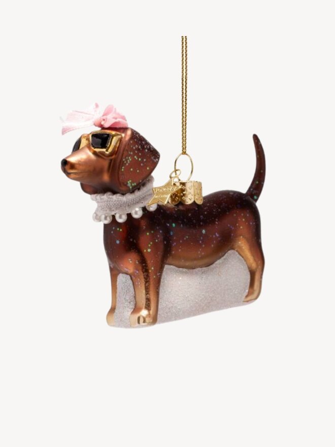 Vondels - DOG W/PEARLS JULEPYNT