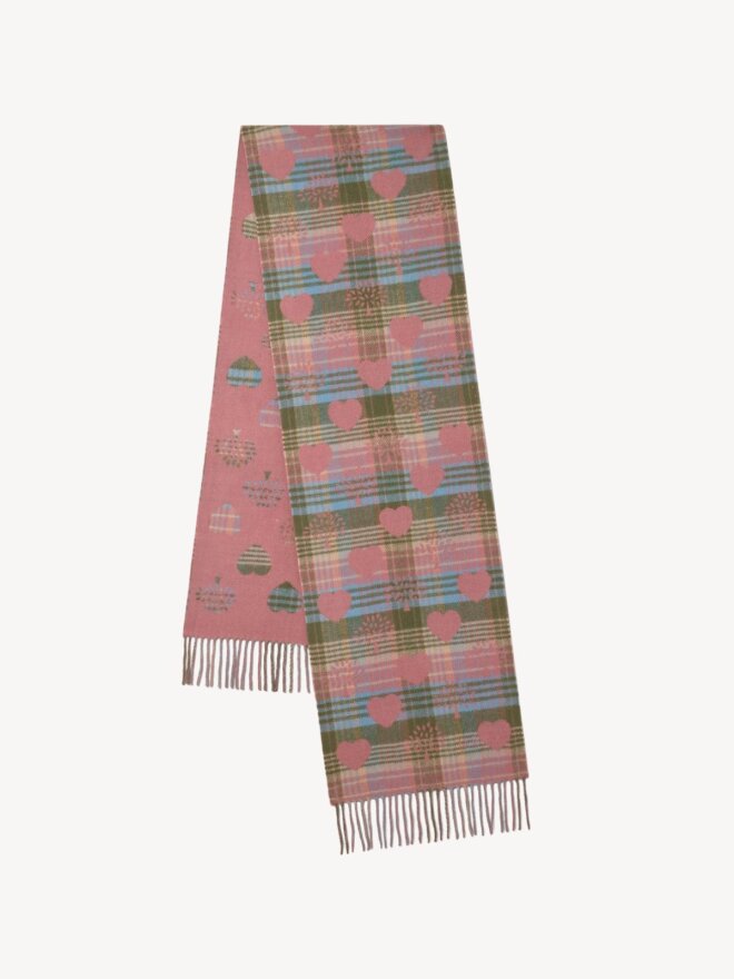 Mulberry - HERITAGE CHECK & HEART SCARF