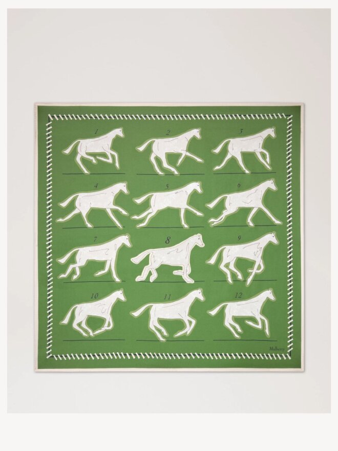 Mulberry - CHALK HORSE SQUARE SCARF