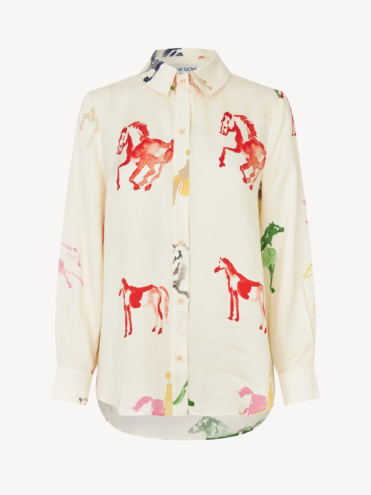 Stine Goya - SKJORTE MED HESTEMOTIV Stine Goya - SKJORTE MED HESTEMOTIV