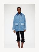 Ganni - Jakke i patchwork denim