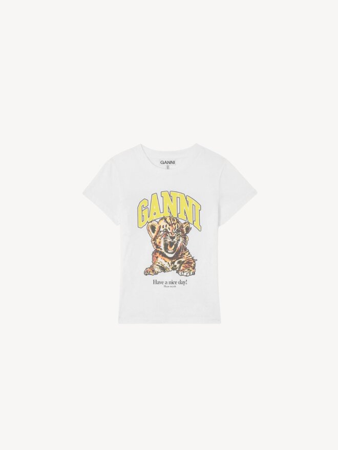 Ganni - Baby fit T-shirt med tiger