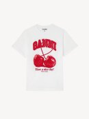 Ganni - T-shirt med kirsebær