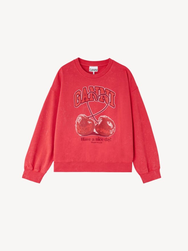 Ganni - Crewneck med kirsebær