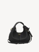 Ganni - Sort mini Hobo taske