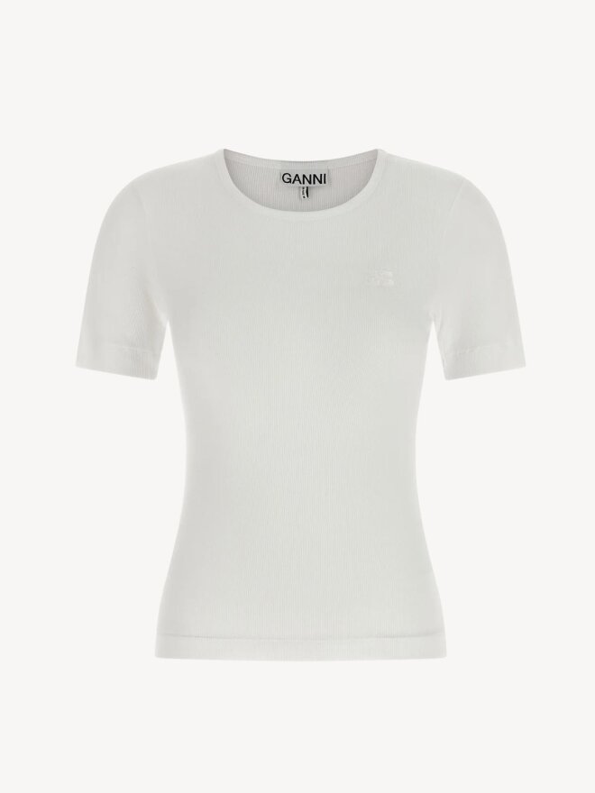 Ganni - T-SHIRT MED LOGO