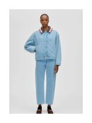 Stine Goya - Cropped denim bomberjakke