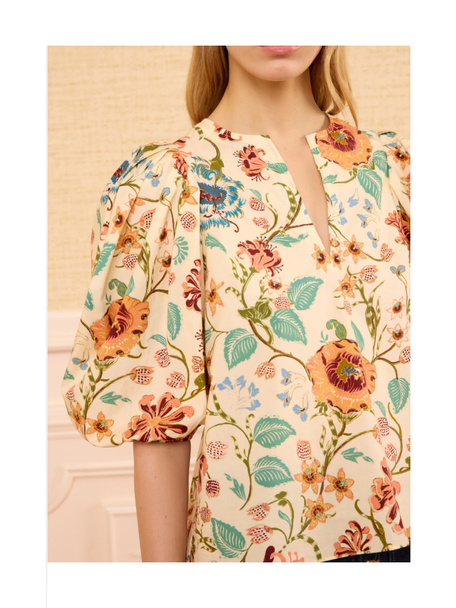 Ulla Johnson -  FLORIELLE Abalone Flora Bluse
