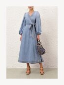 Zimmermann - Indra Denim Wrap Midi Dress Zimmermann - Indra Denim Wrap Midi Dress