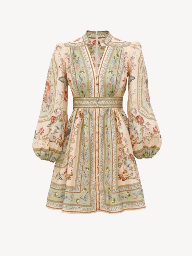 Zimmermann - Roselight Plunge Mini Dress