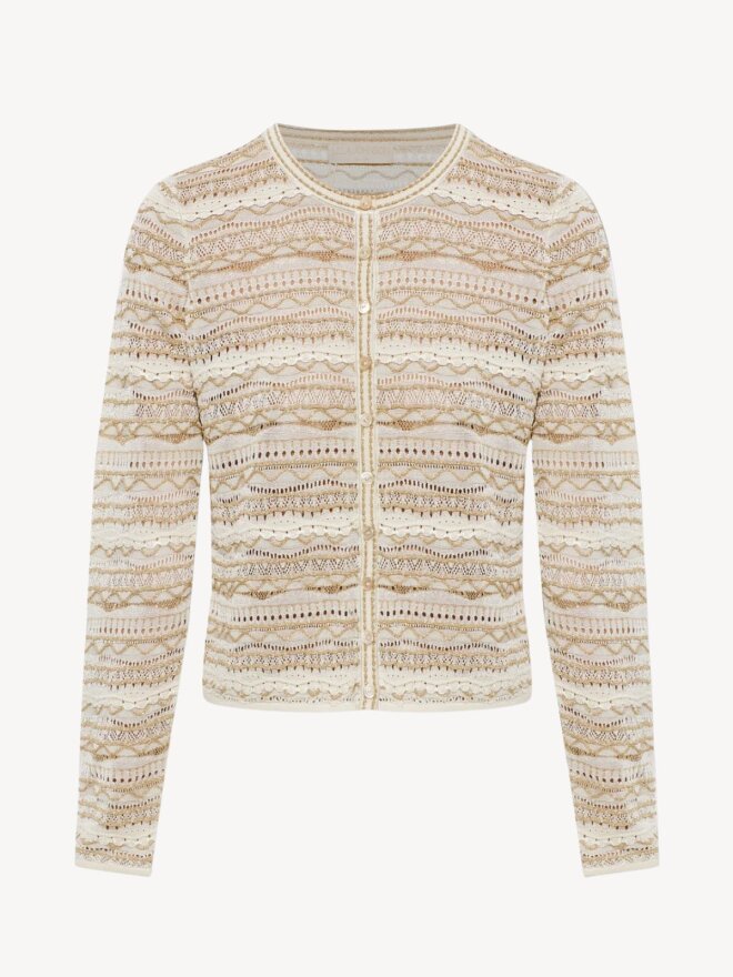 Ulla Johnson - Mia striped pointelle-knit cardigan