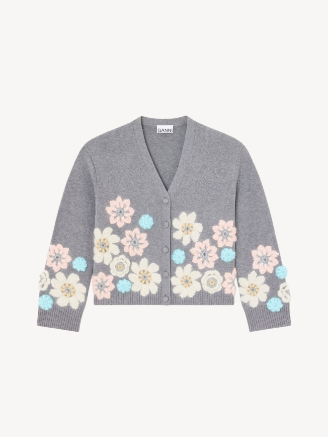Ganni - Flower cardigan