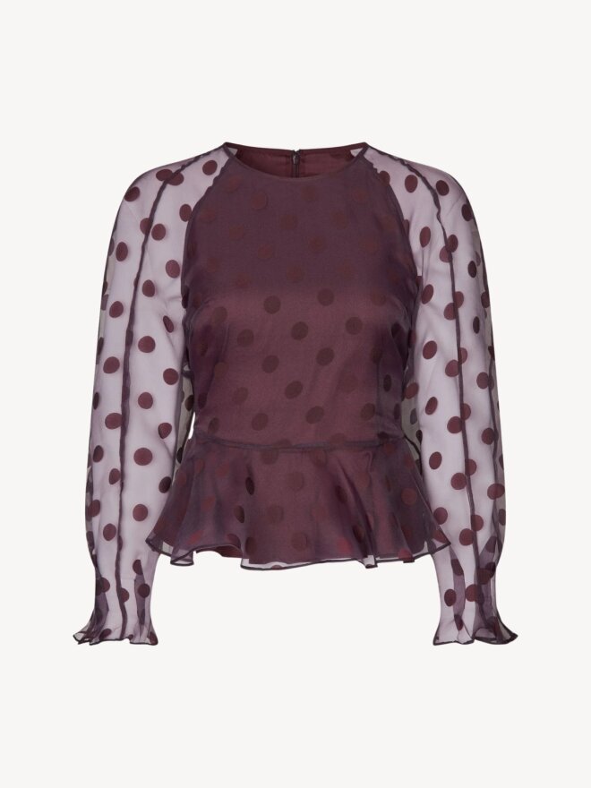 Stine Goya - ORGANZA PEPLUMTOP I POLKA