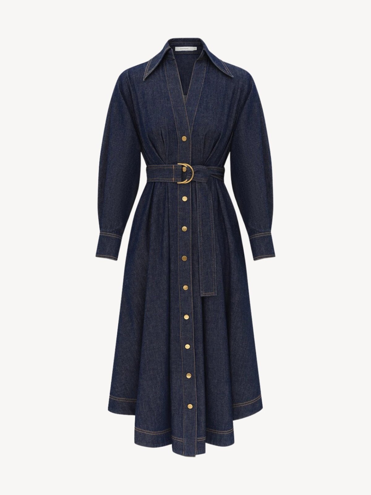 Zimmermann - DENIM MIDI SHIRT KJOLE Zimmermann - DENIM MIDI SHIRT KJOLE