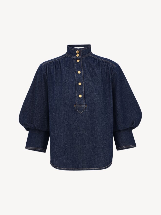 Zimmermann - DENIM BILLOW SKJORTE