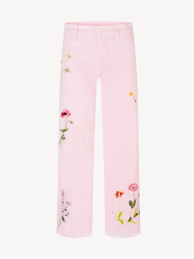 Cambio - TESS BUKSER MED BRODERET BLOMSTER