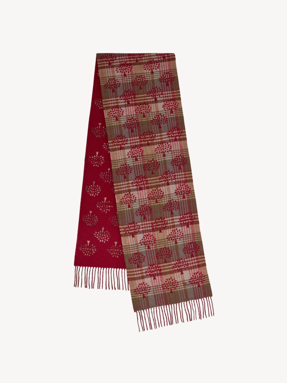 Mulberry - Mulberry Heritage Check Tree Scarf Mulberry - Mulberry Heritage Check Tree Scarf