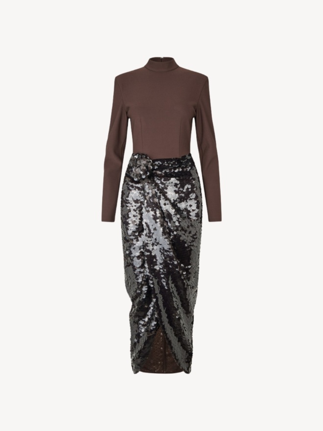 ROTATE - Knotted Midi Dress