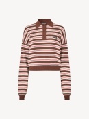 ROTATE - Slinky Knit Striped Polo