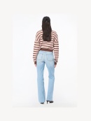 ROTATE - Slinky Knit Striped Polo