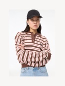 ROTATE - Slinky Knit Striped Polo