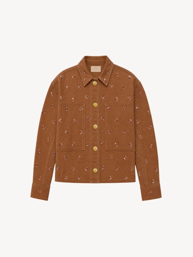 Ulla Johnson -  The Bobbi Embellished Denim Jacket