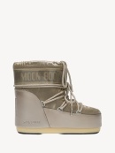 MOON BOOT - ICON LOW GLANCE PLATINUM SATIN BOOTS
