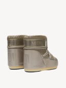 MOON BOOT - ICON LOW GLANCE PLATINUM SATIN BOOTS
