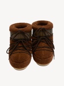MOON BOOT - ICON LOW BROWN FLEECE BOOTS