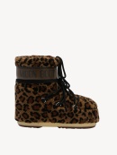 MOON BOOT - ICON LOW LEOPARD PRINT FLEECE BOOTS