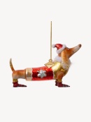 Vondels - Gravhund m. Nissehue Julekugle Vondels - Gravhund m. Nissehue Julekugle