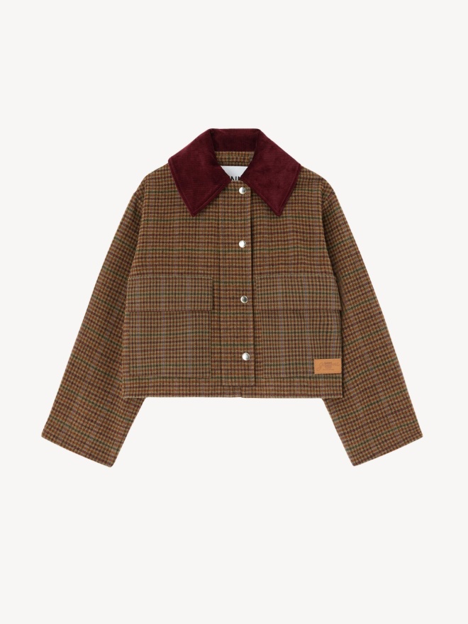 Ganni - TWILL JAKKE MED TERN