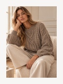 Max Mara - DALBEN Kabelstrikket Strikbluse Max Mara - DALBEN Kabelstrikket Strikbluse