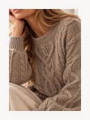 Max Mara - DALBEN Kabelstrikket Strikbluse Max Mara - DALBEN Kabelstrikket Strikbluse