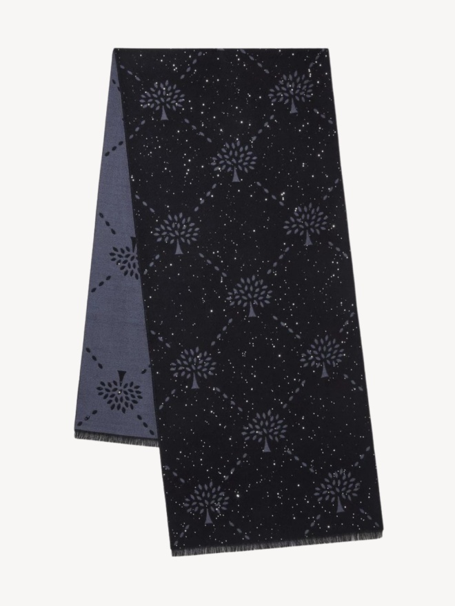 Mulberry - SEQUIN DIAMOND TREE SCARF