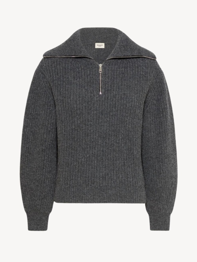 Max Mara - LASER STRIKTRØJE MED LYNLÅS