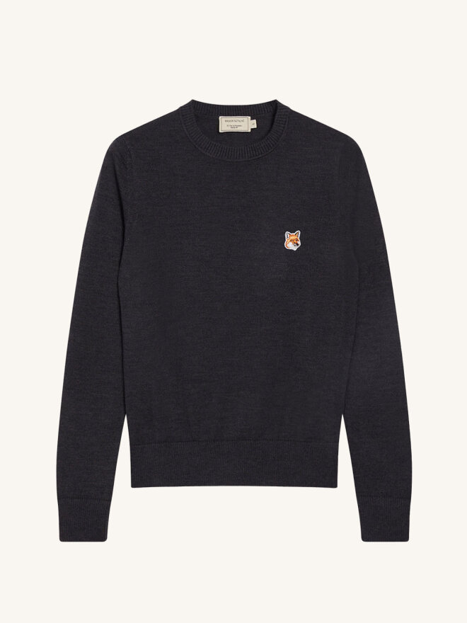 Maison Kitsune - MERINOS R-NECK PULLOVER FOX HEAD PATCH