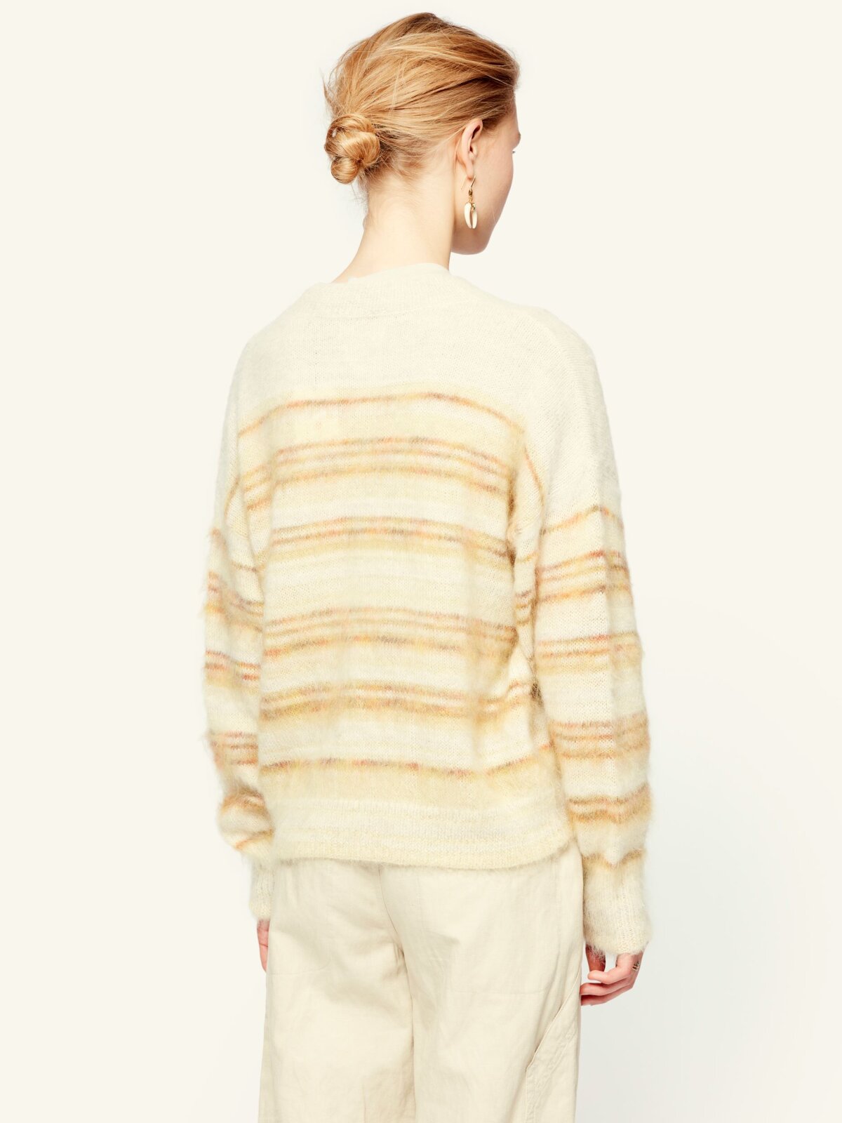 Pull Isabel Marant Gatliny écru Taille 40 – Mélange Lin/alpaga, Occasion Très Bon état