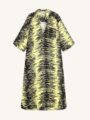 Ganni - Crinkled satin v-neck dress