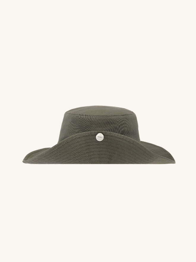 Ganni - GANNI SOFTWARE ORGANIC COTTON SNAP HAT